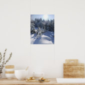 Schneekalte Winterlandschaft 2 Poster (Küche)