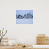 Schneekalte Winterlandschaft 8 Poster (Küche)