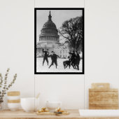 Schneekampf in der Hauptstadt Washington, DC 1925 Poster (Küche)