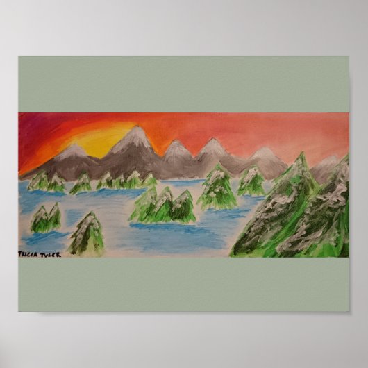 Schneekanal-Plexiglas Poster (Vorne)