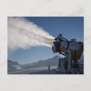 Schneekanon, Schneemaschine Postkarte