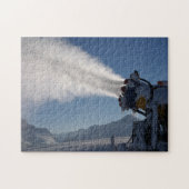 Schneekanone, Schneemaschine mit Schneeschuhen Puzzle (Horizontal)