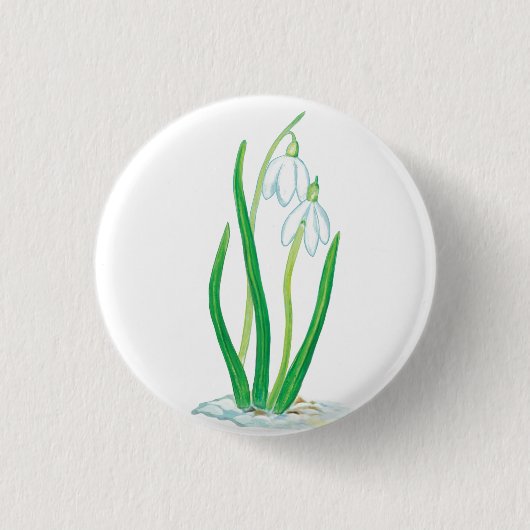 Schneekanonen (Galanthus nivalis) Button (Vorderseite)