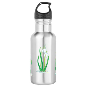 Schneekanonen (Galanthus nivalis) Edelstahlflasche