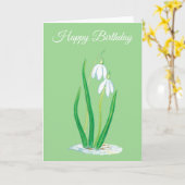 Schneekanonen (Galanthus nivalis) Geburtstag Karte (Gelbe Blume)