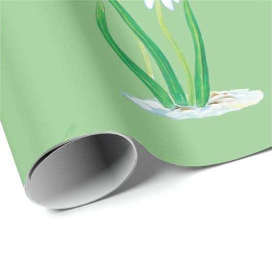 Schneekanonen (Galanthus nivalis) Geschenkpapier (Rolleneckpunkt)