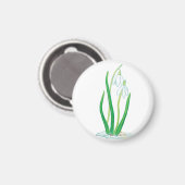 Schneekanonen (Galanthus nivalis) Magnet (Vorderseite/Rückseite)