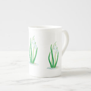 Schneekanonen (Galanthus nivalis)  Porzellantasse