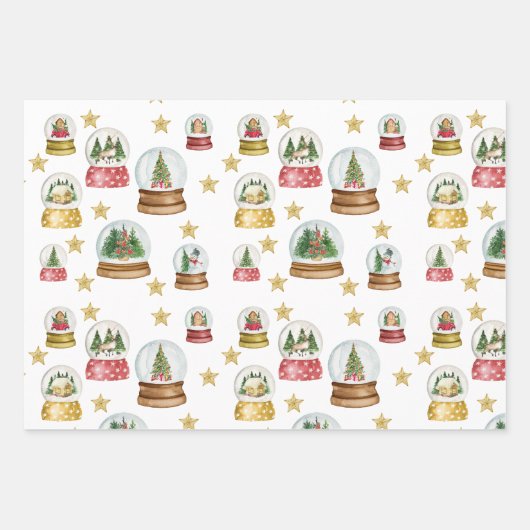 Schneekanonen Geschenkpapier Set (Vorderseite)