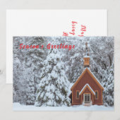 Schneekapelle im Winter Landschaft Feiertagskarte (Vorne/Hinten)