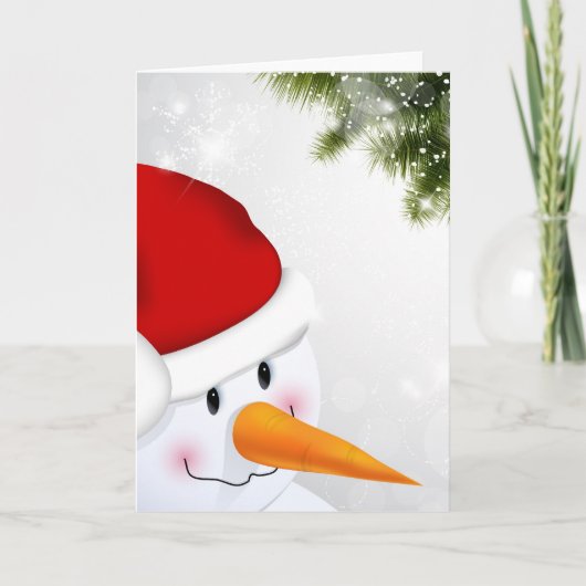 Schneekarte Feiertagskarte (Vorderseite)