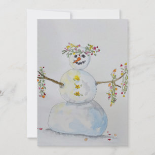 Schneekarte für die Flat Holiday Card Feiertagskarte