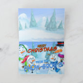 Schneekarten Feiertagskarte (Innenseite)