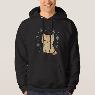 Schneekätzchen Kawaii – Süße Winterkatze Hoodie