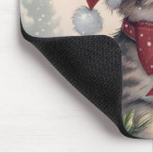 Schneekätzchen-Weihnachten-Mauspad Mousepad (Ecke)