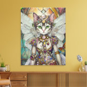 Schneekatze der Schmetterlingspugel-Brigade Leinwanddruck (Insitu (Wohnzimmer))