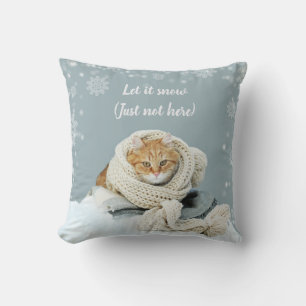 Schneekatze Kissen Kissen