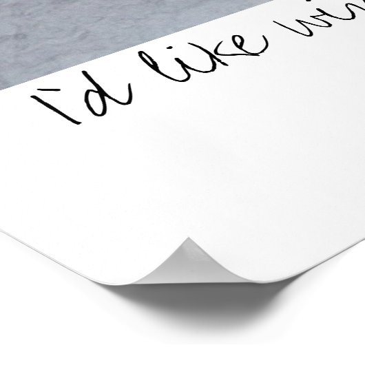 Schneekatze Poster (Ecke)