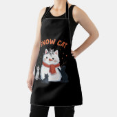 Schneekatze Weihnachten Katzen Lover Geschenk Urla Schürze (InSitu)