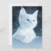 Schneekatze zum Geburtstag Einladung (Rückseite)