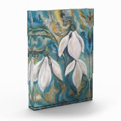 Schneekatzen im smaragdgrünen Garten Fotoblock (Links)