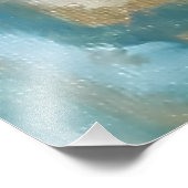 Schneekatzen im smaragdgrünen Garten Fotodruck (Ecke)