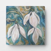 Schneekatzen im smaragdgrünen Garten Fotoplatte (Vorderseite)