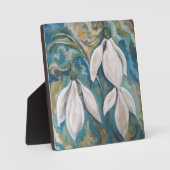 Schneekatzen im smaragdgrünen Garten Fotoplatte (Vorderseite)