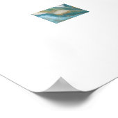 Schneekatzen im smaragdgrünen Garten Poster (Ecke)