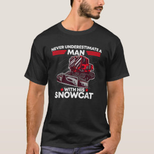 Schneekatzen-Mann-Vater-Pfleger Coole Wintersporta T-Shirt