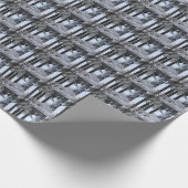 Schneekiefern in blauem Licht - ECHO PRINT — Geschenkpapier (Ecke)