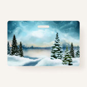 Schneekiefern in der Nähe des Sees Ausweis (Rückseite)