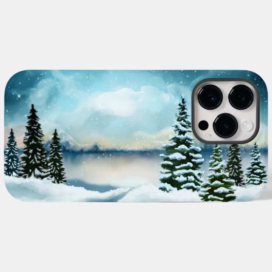 Schneekiefern in der Nähe des Sees Case-Mate iPhone Hülle (Rückseite (Horizontal))