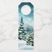 Schneekiefern in der Nähe des Sees Flaschenanhänger (Rückseite)