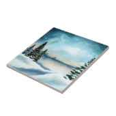 Schneekiefern in der Nähe des Sees Fliese (Seite)