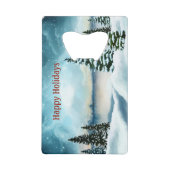 Schneekiefern in der Nähe des Sees Geldbeutel Flaschenöffner (Vorderseite)