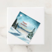 Schneekiefern in der Nähe des Sees Geschenkanhänger (Beispiel)