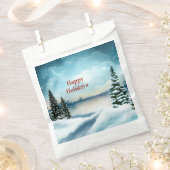 Schneekiefern in der Nähe des Sees Geschenktütchen (Ausgeschnitten)