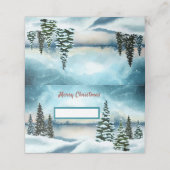 Schneekiefern in der Nähe des Sees Platzkarte (Außenseite Aufgefaltet)