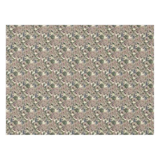 Schneekiefern und Red Berries Taupe Tableteklote Tischdecke (Vorderseite (Horizontal))