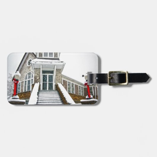 Schneekirche Gepäckanhänger (Vorderseite horizontal)