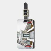 Schneekirche Gepäckanhänger (Vorderseite vertikal)