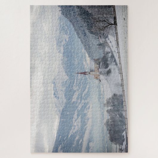 Schneekirche in Zillertal im Winter Puzzle (Vertikal)