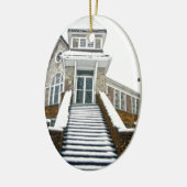 Schneekirche Keramikornament (Links)