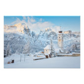 Schneekirche mit Berghang Fotodruck (Vorne)
