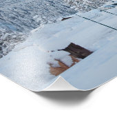 Schneekirche mit Berghang Fotodruck (Ecke)