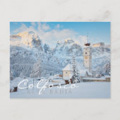 Schneekirche mit Berghang Postkarte (Vorderseite)