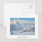 Schneekirche mit Berghang Postkarte (Vorne/Hinten)