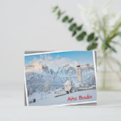 Schneekirche mit Berghang Postkarte (Stehend Vorderseite)