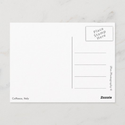 Schneekirche mit Berghang Postkarte (Rückseite)